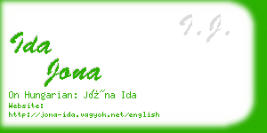 ida jona business card